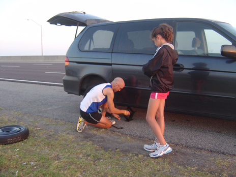 Changing tire